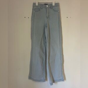 Democracy Light Blue Pin Stripe Flare Jeans